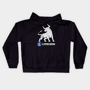 Bull Market Litecoin Lite Coin LTC To The Moon Crypto Token Cryptocurrency Wallet Birthday Gift For Men Women Kids Kids Hoodie